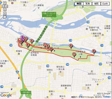 いちのみやタワーパークマラソン コース